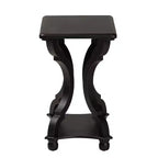 Black Fir Wood and MDF End Table