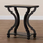 Black Fir Wood and MDF End Table