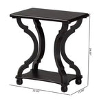 Black Fir Wood and MDF End Table