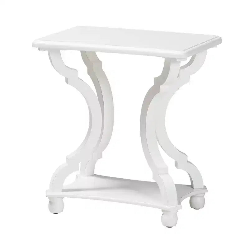 Black Fir Wood and MDF End Table