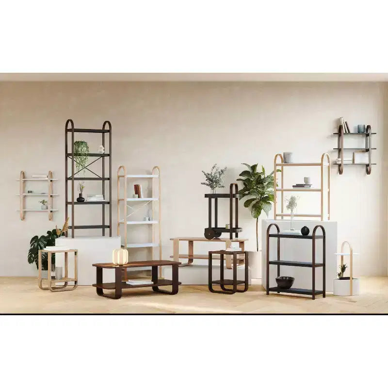 Steel and Wood Bar Serving Cart