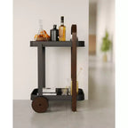 Steel and Wood Bar Serving Cart
