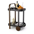 Steel and Wood Bar Serving Cart