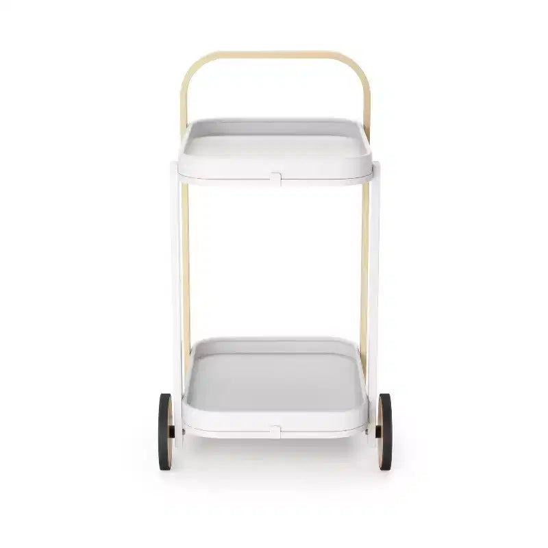 Steel and Wood Bar Serving Cart