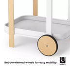 Steel and Wood Bar Serving Cart