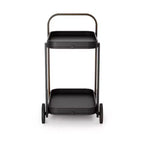 Steel and Wood Bar Serving Cart
