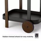 Steel and Wood Bar Serving Cart