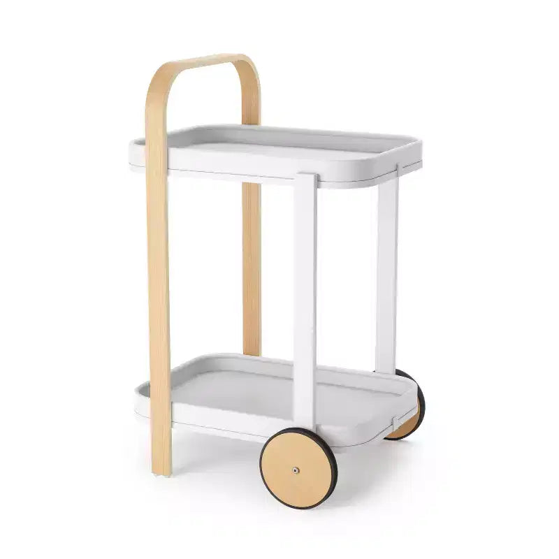 Steel and Wood Bar Serving Cart