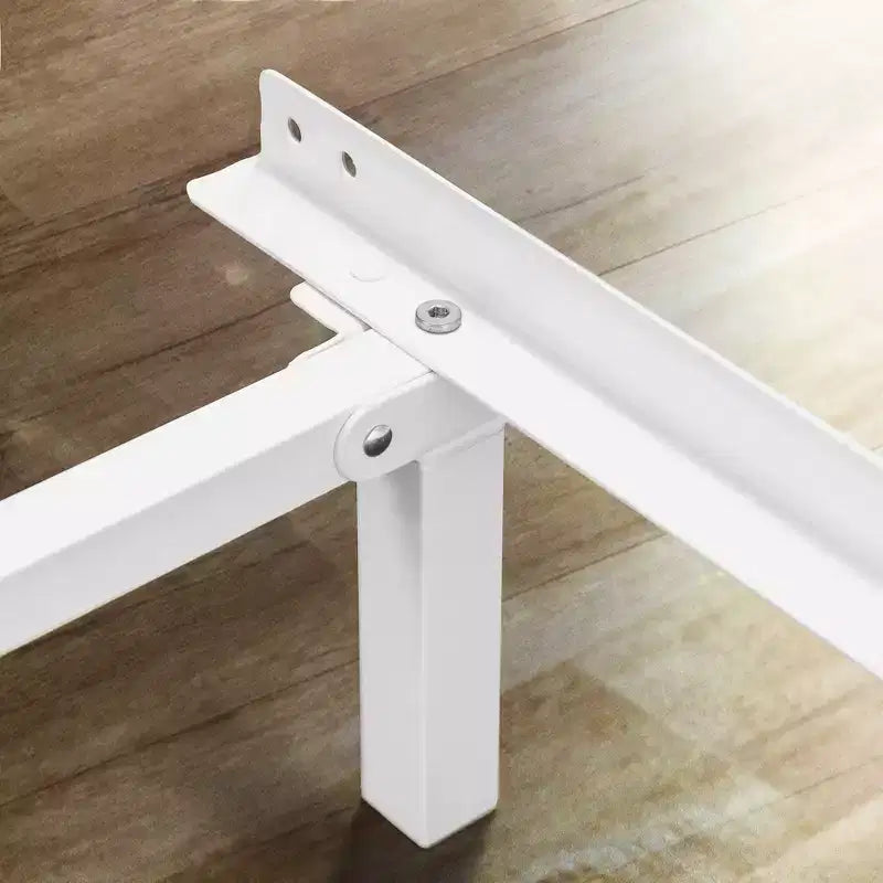 White Metal Bed Frame, 17.8 cm High, for 97.8 × 188 cm Mattress
