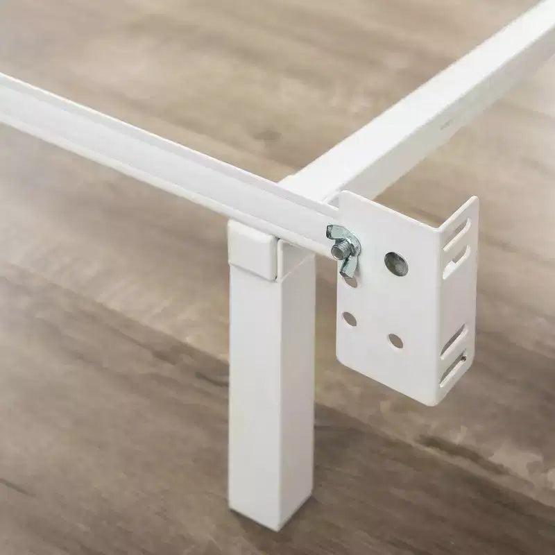 White Metal Bed Frame, 17.8 cm High, for 97.8 × 188 cm Mattress