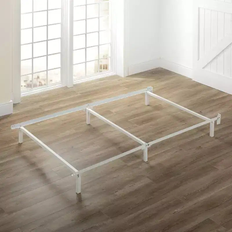 White Metal Bed Frame, 17.8 cm High, for 97.8 × 188 cm Mattress