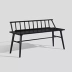 Transitional Low-Back Spindle Entryway Bench with Armrests