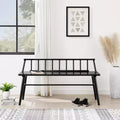 Transitional Low-Back Spindle Entryway Bench with Armrests