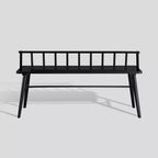 Transitional Low-Back Spindle Entryway Bench with Armrests