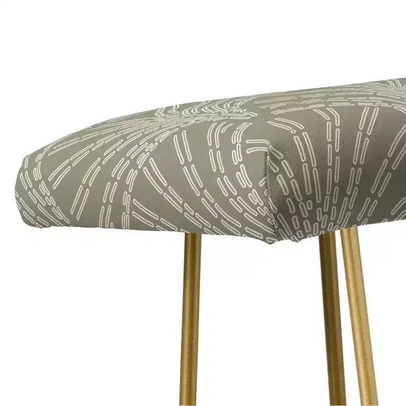Sage Green Upholstered Entryway Bench with Steel Frame