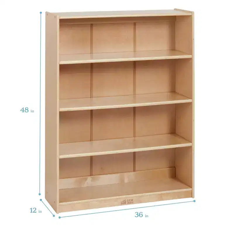 Birch Plywood Classic Bookcase with Adjustable Shelves, 121.9 cm