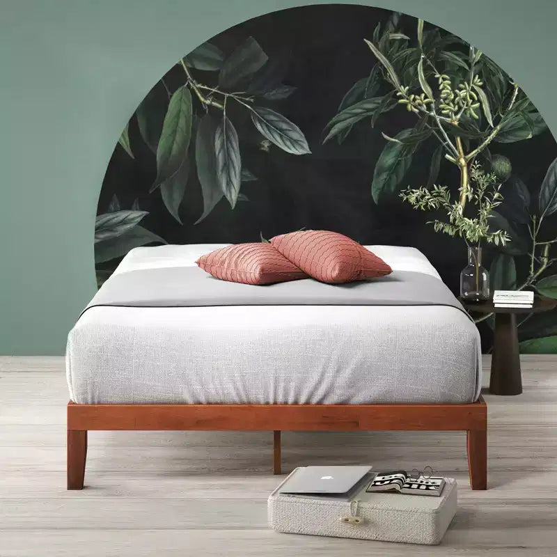 Cherry Wood Platform Bed Frame