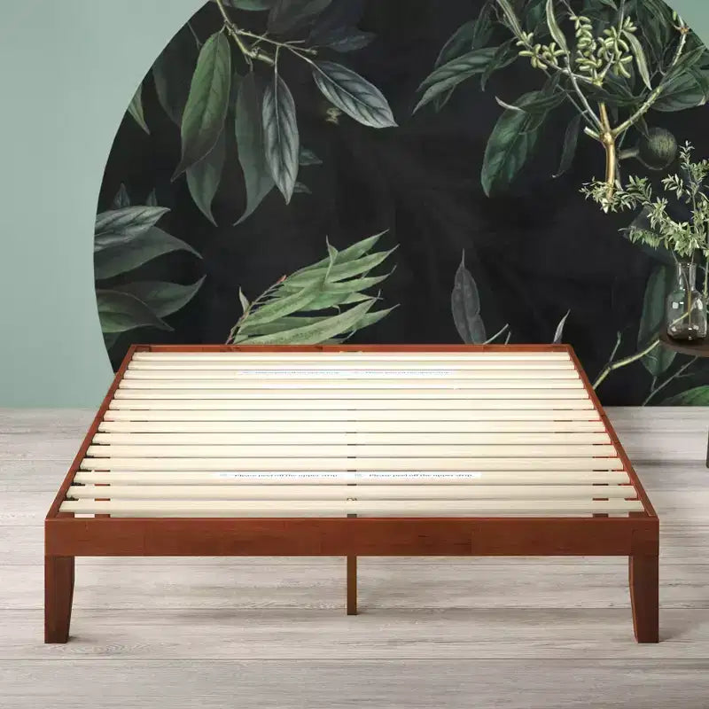 Cherry Wood Platform Bed Frame