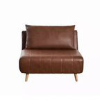 Convertible Tri-Fold Sleeper Chair with Channel Stitching and Pillow