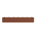 Wall Mount Pine Wood Storage Rack with 7 Hanging Hooks, 86.4 cm