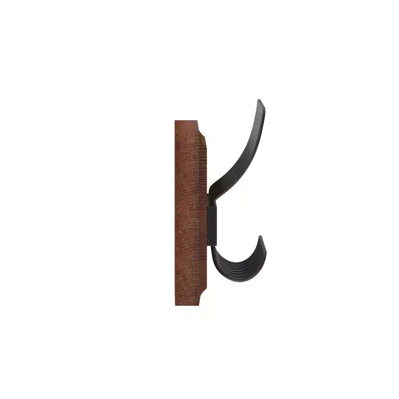 Wall Mount Pine Wood Storage Rack with 7 Hanging Hooks, 86.4 cm