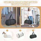 Beige Japanese-Style Floor Futon Mattress with Washable Cover and Carry Bag