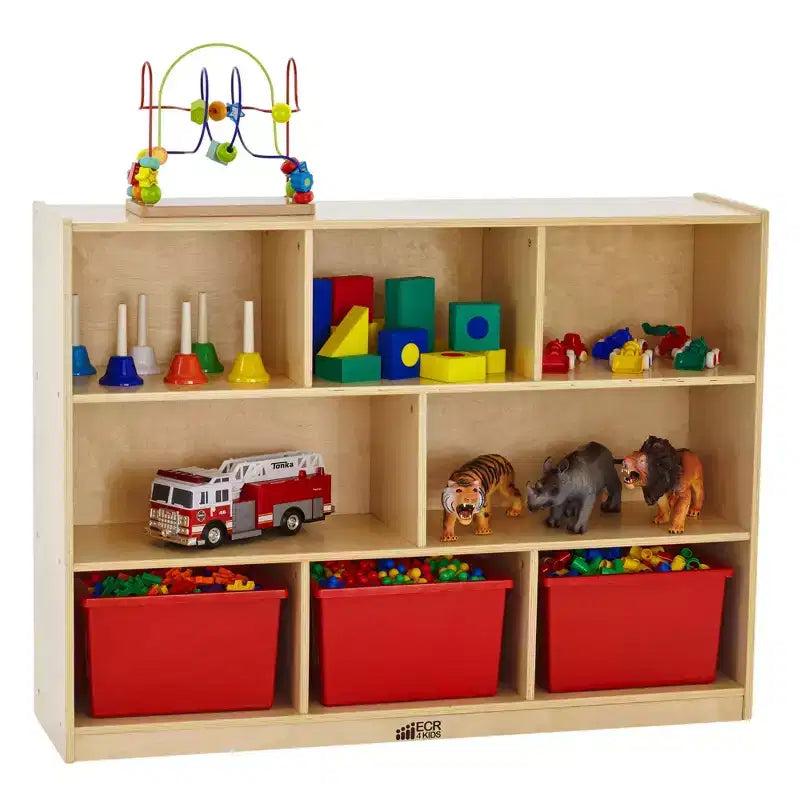 8-Compartment Mobile Storage Cabinet on Casters