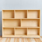 8-Compartment Mobile Storage Cabinet on Casters