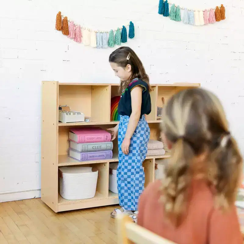 8-Compartment Mobile Storage Cabinet on Casters