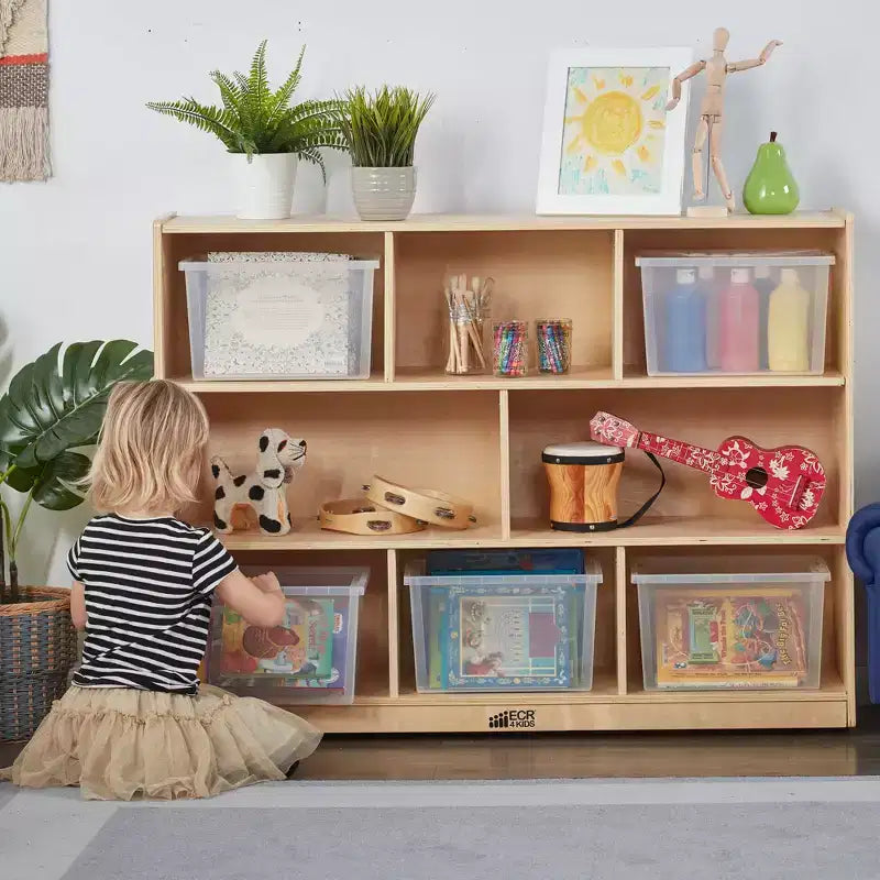 8-Compartment Mobile Storage Cabinet on Casters