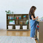 8-Compartment Mobile Storage Cabinet on Casters