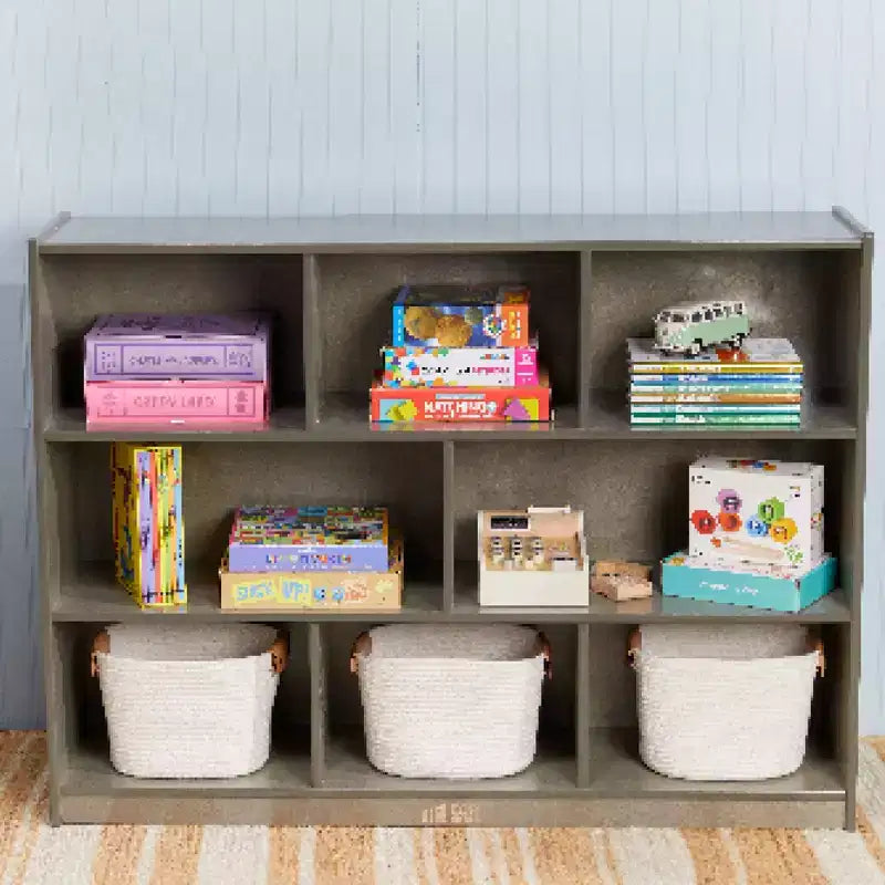8-Compartment Mobile Storage Cabinet on Casters