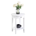 Black 1 Drawer End Table with Shelf