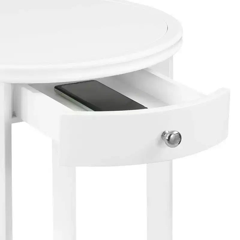 Black 1 Drawer End Table with Shelf