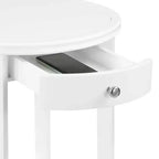 Black 1 Drawer End Table with Shelf