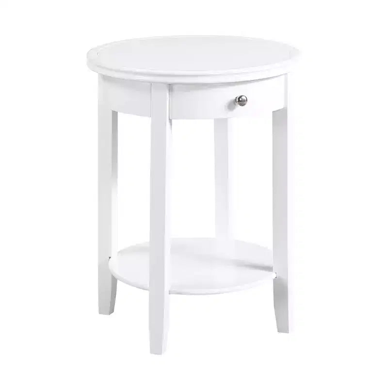 Black 1 Drawer End Table with Shelf