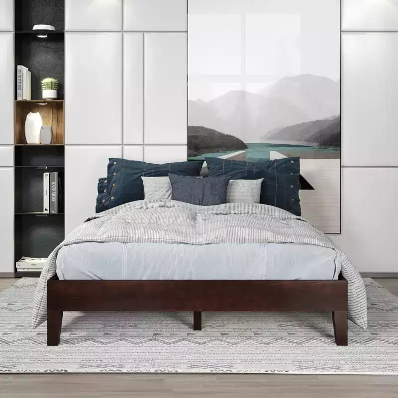 Natural Pine Platform Bed