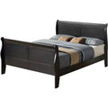 Sleigh Bed with High Footboard, for 137 × 191 cm Mattress