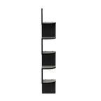 5-Tier Wall Mount Floating Corner Bookshelf