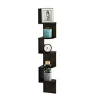 5-Tier Wall Mount Floating Corner Bookshelf