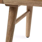Natural Solid Mango Wood Oval Coffee Table, 96.5 × 50.8 cm