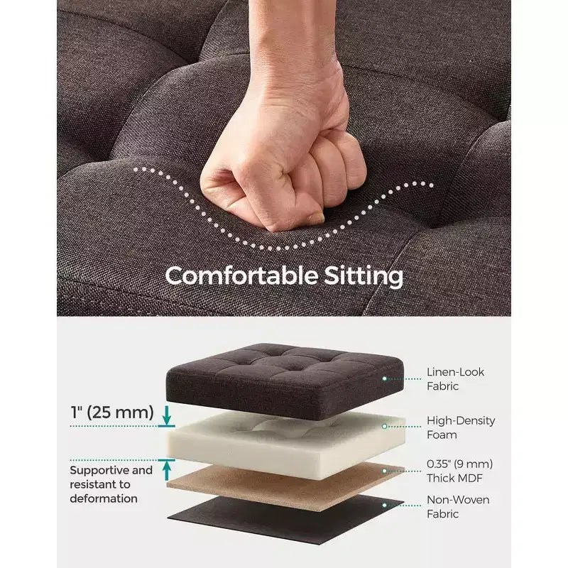 Storage Ottoman Bench, 76.2 cm Wide