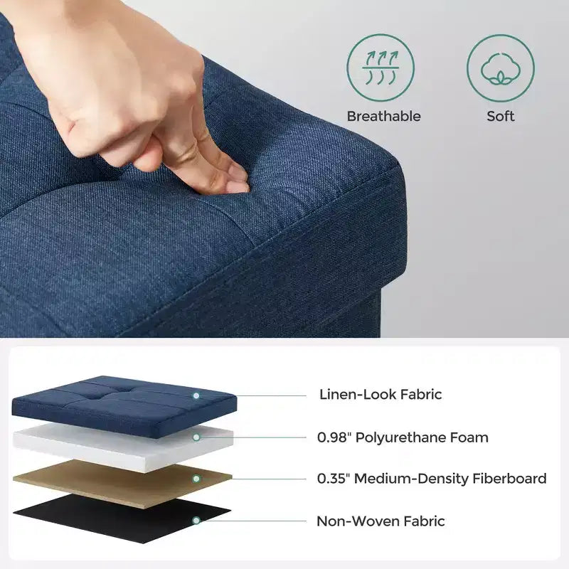 Storage Ottoman Bench, 76.2 cm Wide