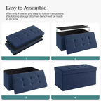 Storage Ottoman Bench, 76.2 cm Wide