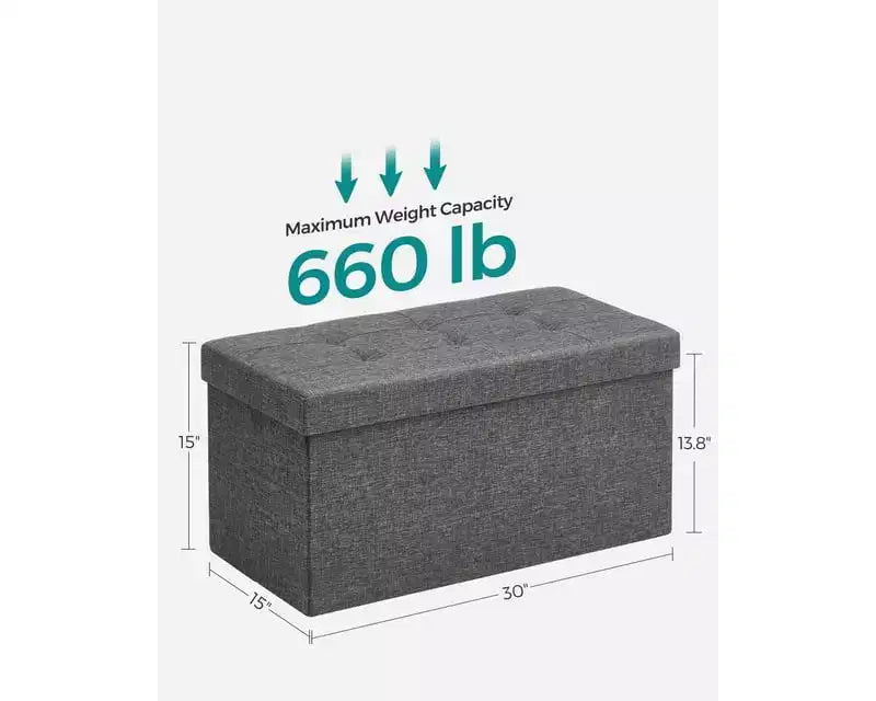 Storage Ottoman Bench, 76.2 cm Wide