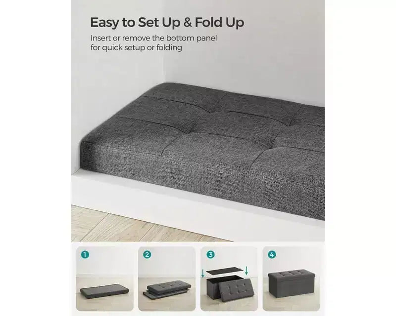 Storage Ottoman Bench, 76.2 cm Wide