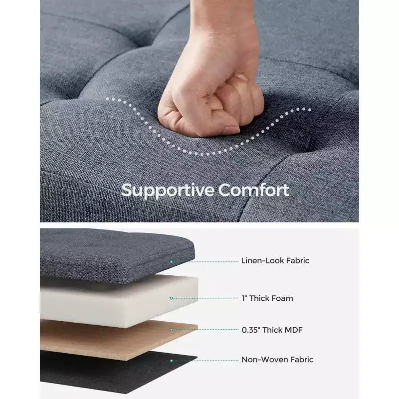Storage Ottoman Bench, 76.2 cm Wide