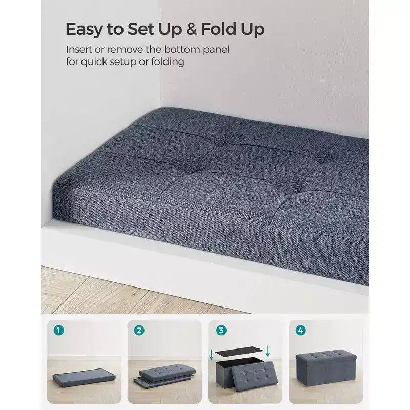 Storage Ottoman Bench, 76.2 cm Wide