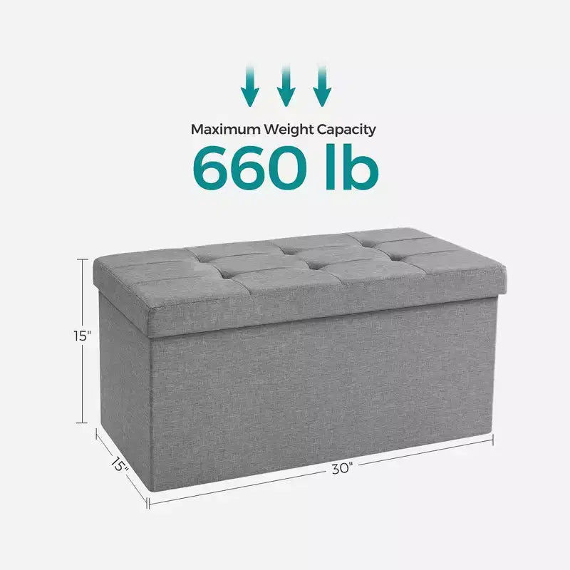 Storage Ottoman Bench, 76.2 cm Wide