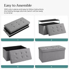 Storage Ottoman Bench, 76.2 cm Wide